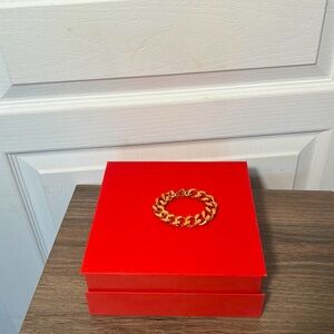 HEAVY COPPER TONE-CHAIN BRACELET NEW NEVER USED